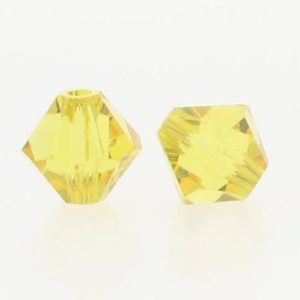 5301/5328 - 3mm Swarovski Bicone Crystal Bead - Light Topaz 5301/5328 - 3mm Swarovski Bicone Crystal Bead - Light Topaz