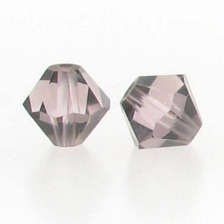5301/5328 - 6mm Swarovski Bicone Crystal Bead - Light Amethyst Satin 5301/5328 - 6mm Swarovski Bicone Crystal Bead - Light Amethyst Satin