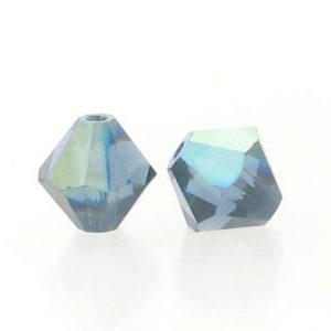 5301/5328 - 5mm Swarovski Bicone Crystal Bead - Montana AB 5301/5328 - 5mm Swarovski Bicone Crystal Bead - Montana AB