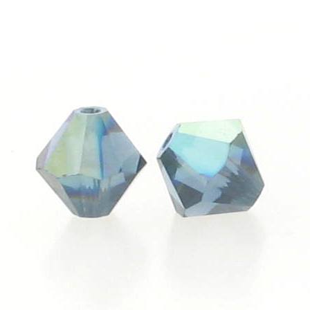 5301/5328 - 6mm Swarovski Bicone Crystal Bead - Montana AB 5301/5328 - 6mm Swarovski Bicone Crystal Bead - Montana AB