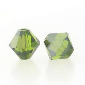 5301/5328 - 6mm Swarovski Bicone Crystal Bead - Olivine Satin 5301/5328 - 6mm Swarovski Bicone Crystal Bead - Olivine Satin