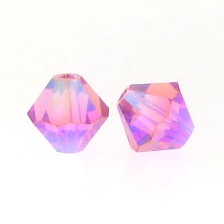 5301/5328 - 3mm Swarovski Bicone Crystal Bead - Rose AB2X 5301/5328 - 3mm Swarovski Bicone Crystal Bead - Rose AB2X