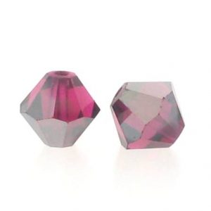 5301/5328 - 6mm Swarovski Bicone Crystal Bead - Ruby Satin 5301/5328 - 6mm Swarovski Bicone Crystal Bead - Ruby Satin