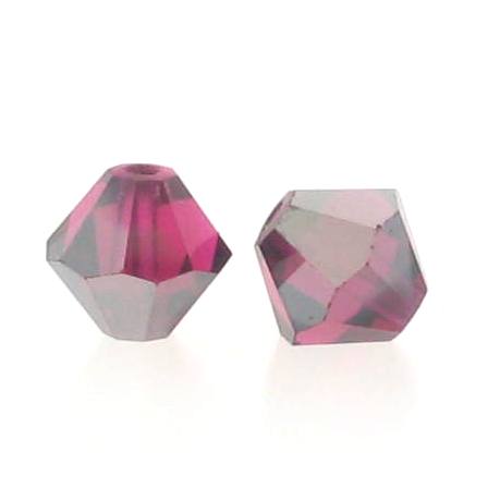 5301/5328 - 6mm Swarovski Bicone Crystal Bead - Ruby Satin 5301/5328 - 6mm Swarovski Bicone Crystal Bead - Ruby Satin