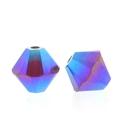 5301/5328 - 6mm Swarovski Bicone Crystal Bead - Siam AB2X 5301/5328 - 6mm Swarovski Bicone Crystal Bead - Siam AB2X