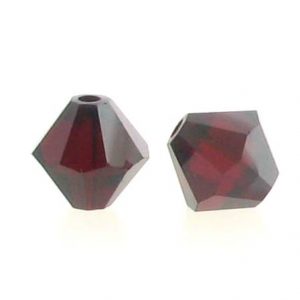 5301/5328 - 6mm Swarovski Bicone Crystal Bead - Siam Satin 5301/5328 - 6mm Swarovski Bicone Crystal Bead - Siam Satin