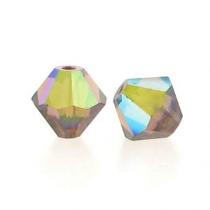 5301/5328 - 6mm Swarovski Bicone Crystal Bead - Smoked Topaz AB 5301/5328 - 6mm Swarovski Bicone Crystal Bead - Smoked Topaz AB