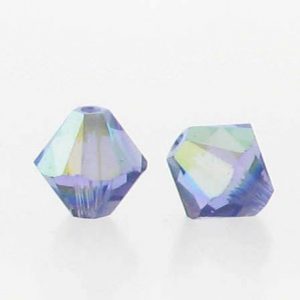 5301/5328 - 5mm Swarovski Bicone Crystal Bead - Tanzanite AB 5301/5328 - 5mm Swarovski Bicone Crystal Bead - Tanzanite AB