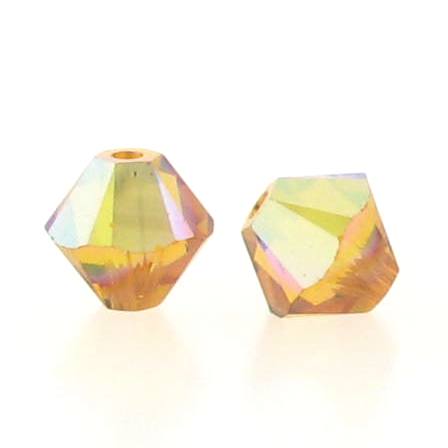 5301/5328 - 5mm Swarovski Bicone Crystal Bead - Topaz AB 5301/5328 - 5mm Swarovski Bicone Crystal Bead - Topaz AB