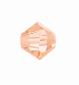 5301/5328 - 5mm Swarovski Bicone Crystal Bead - Light Peach 5301/5328 - 5mm Swarovski Bicone Crystal Bead - Light Peach