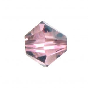 5301/5328 - 4mm Swarovski Bicone Bead - Light Rose Satin 5301/5328 - 4mm Swarovski Bicone Bead - Light Rose Satin