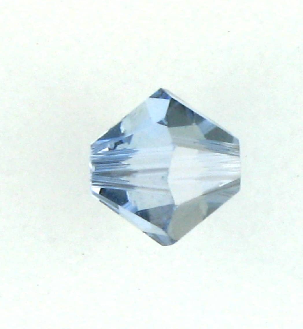 5328 - 4mm Swarovski Bicone Bead - Light Sapphire Satin 5328 - 4mm Swarovski Bicone Bead - Light Sapphire Satin