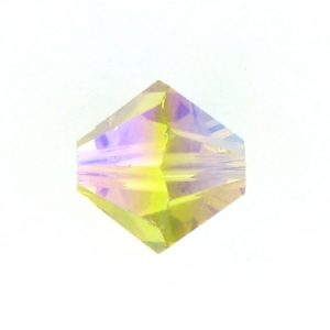 5301/5328 - 4mm Swarovski Bicone Bead - Lime AB2X 5301/5328 - 4mm Swarovski Bicone Bead - Lime AB2X