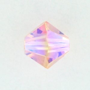 5301/5328 – 4mm Swarovski Bicone Crystal Bead – Light Peach AB 2X 5301/5328 – 4mm Swarovski Bicone Crystal Bead – Light Peach AB 2X