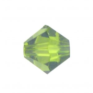 5301 - 4mm Swarovski Bicone Bead - Olivine Satin 5301 - 4mm Swarovski Bicone Bead - Olivine Satin