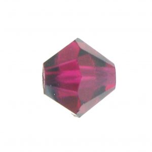 5301/5328 - 4mm Swarovski Bicone Bead - Ruby Satin 5301/5328 - 4mm Swarovski Bicone Bead - Ruby Satin