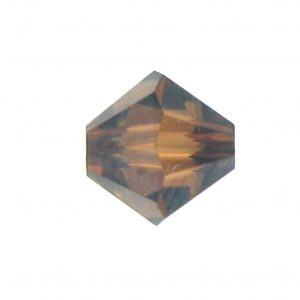 5301 - 4mm Swarovski Bicone Bead - Smoked Topaz Satin 5301 - 4mm Swarovski Bicone Bead - Smoked Topaz Satin