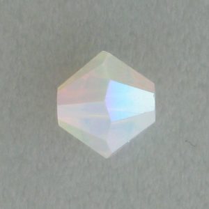 5301 - 4mm Swarovski Bicone Bead - White Opal Satin 5301 - 4mm Swarovski Bicone Bead - White Opal Satin