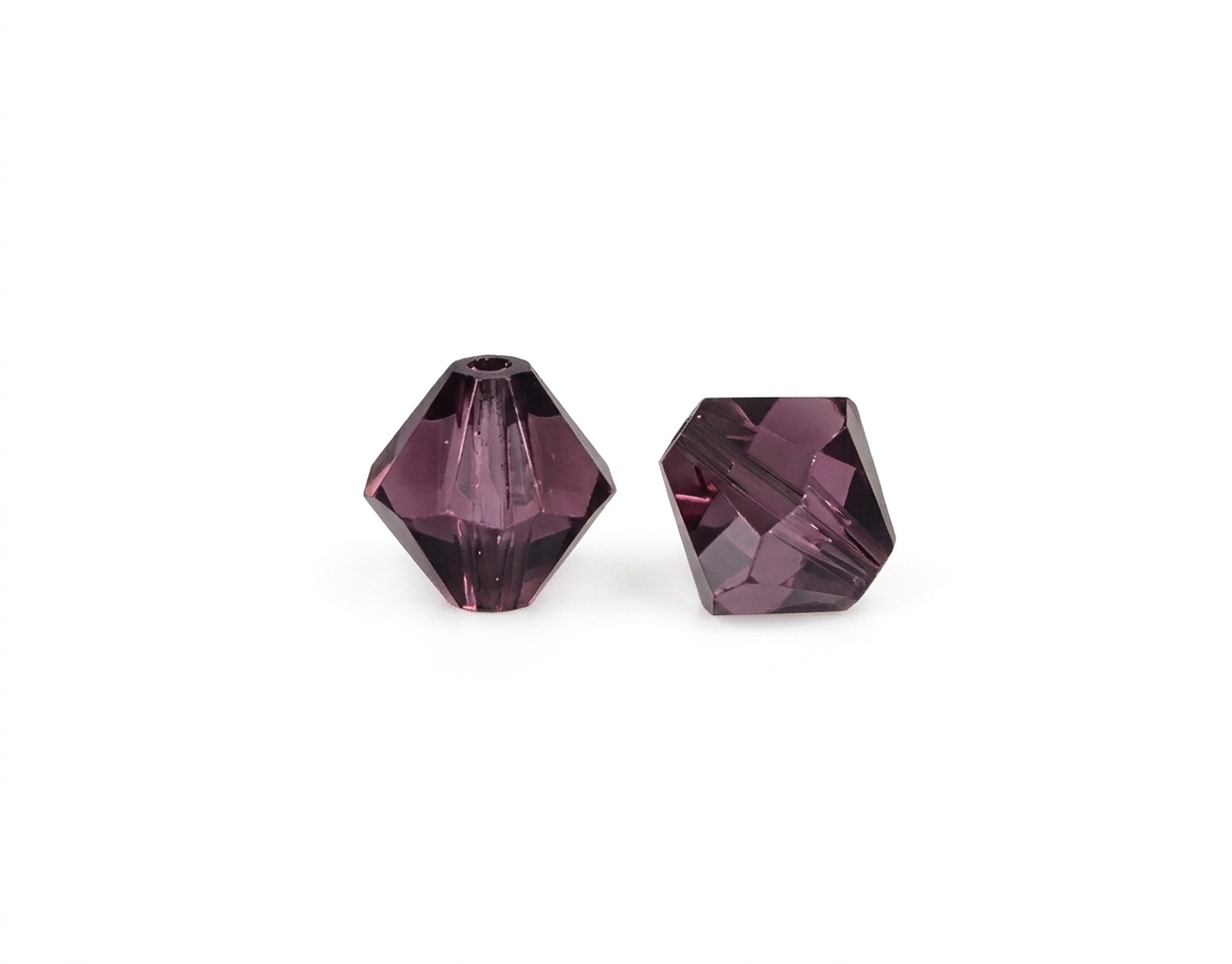 5301 - 4mm Swarovski Bicone Bead - Amethyst Satin 5301 - 4mm Swarovski Bicone Bead - Amethyst Satin