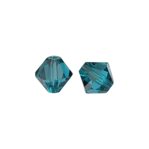 5301 - 4mm Swarovski Bicone Bead - Blue Zircon Satin
