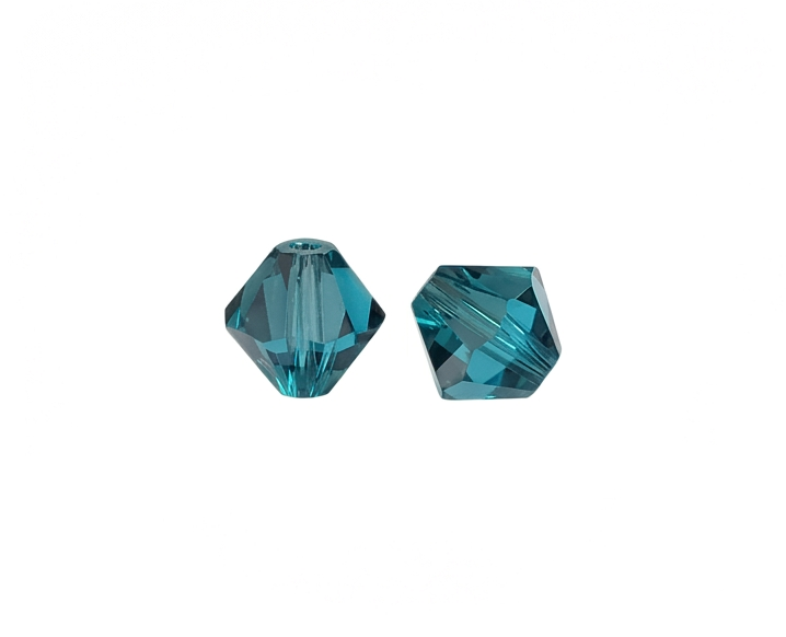 5301 - 4mm Swarovski Bicone Bead - Blue Zircon Satin 5301 - 4mm Swarovski Bicone Bead - Blue Zircon Satin