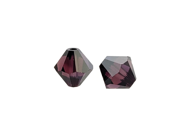 5301 - 4mm Swarovski Bicone Bead - Burgundy Satin 5301 - 4mm Swarovski Bicone Bead - Burgundy Satin
