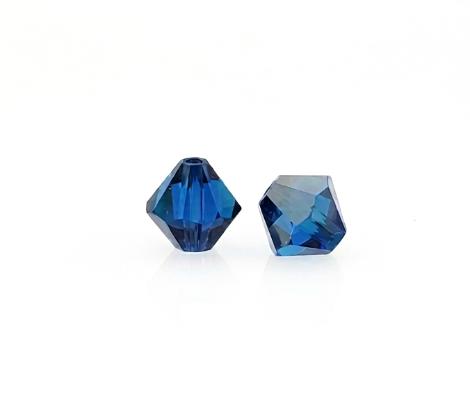 5301 - 4mm Swarovski Bicone Bead - Capri Blue Satin 5301 - 4mm Swarovski Bicone Bead - Capri Blue Satin