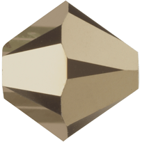 5301/5328 - 6mm Swarovski Bicone Crystal Bead - Metalic Light Gold AB2X 5301/5328 - 6mm Swarovski Bicone Crystal Bead - Metalic Light Gold AB2X