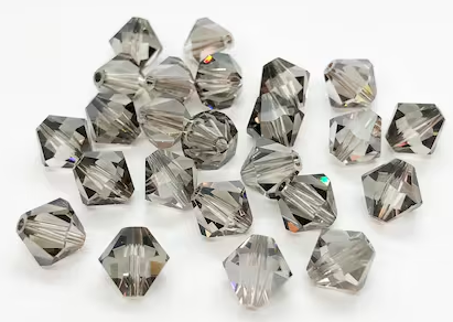 5301 - 4mm Swarovski Bicone Bead - Crystal Satin 5301 - 4mm Swarovski Bicone Bead - Crystal Satin
