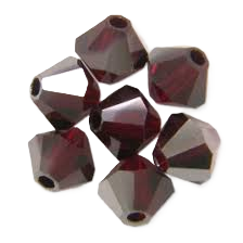 5301 - 4mm Swarovski Bicone Bead - Garnet Satin