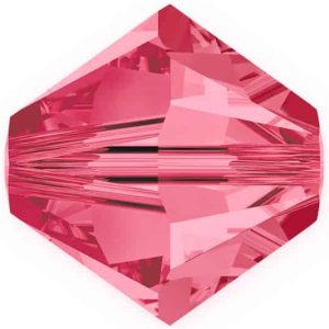 5301/5328 - 3mm Swarovski Bicone Crystal Bead - Indian Pink 5301/5328 - 3mm Swarovski Bicone Crystal Bead - Indian Pink