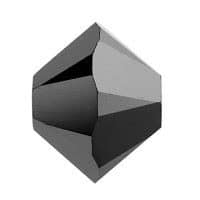 5301/5328 - 4mm Swarovski Bicone Bead - Jet Hematite AB2X 5301/5328 - 4mm Swarovski Bicone Bead - Jet Hematite AB2X