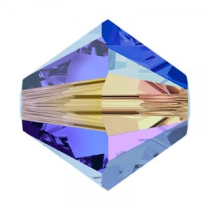 5301/5328 - 4mm Swarovski Bicone Bead - Sapphire AB2X 5301/5328 - 4mm Swarovski Bicone Bead - Sapphire AB2X