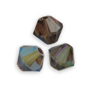 5301/5328 - 4mm Swarovski Bicone Bead - Smoky Quartz AB 5301/5328 - 4mm Swarovski Bicone Bead - Smoky Quartz AB