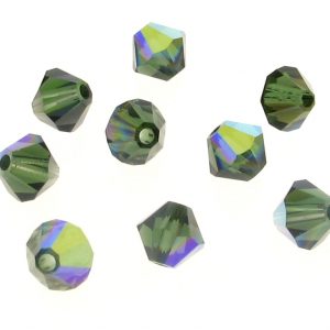 5301/5328 - 4mm Swarovski Bicone Bead - Turmaline AB 5301/5328 - 4mm Swarovski Bicone Bead - Turmaline AB