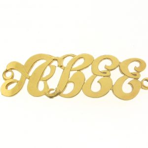 # 9773 - 14K Gold Filled Name Plate For Bracelet - Abee # 9773 - 14K Gold Filled Name Plate For Bracelet - Abee