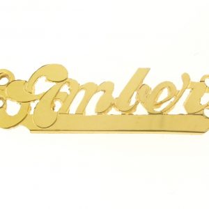 # 9781 - 14K Gold Filled Name Plate For Bracelet - Amber # 9781 - 14K Gold Filled Name Plate For Bracelet - Amber