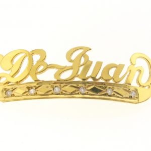 # 9778 - 14K Gold Filled Name Plate For Bracelet - DeJuan # 9778 - 14K Gold Filled Name Plate For Bracelet - DeJuan