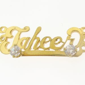 # 9782 - 14K Gold Filled Name Plate For Bracelet - Jaheer # 9782 - 14K Gold Filled Name Plate For Bracelet - Jaheer