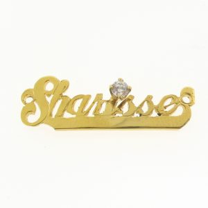# 9776 - 14K Gold Filled Name Plate For Bracelet - Sharisse # 9776 - 14K Gold Filled Name Plate For Bracelet - Sharisse
