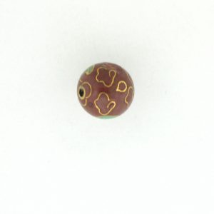 6016C - 16mm Round Cloisonne Bead - Brown 6016C - 16mm Round Cloisonne Bead - Brown
