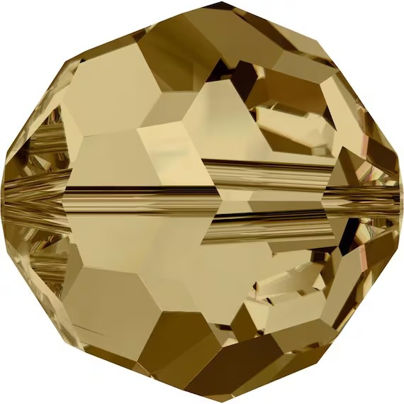 5000 - 6mm Swarovski Round Crystal Bead - Golden Shadow 5000 - 6mm Swarovski Round Crystal Bead - Golden Shadow