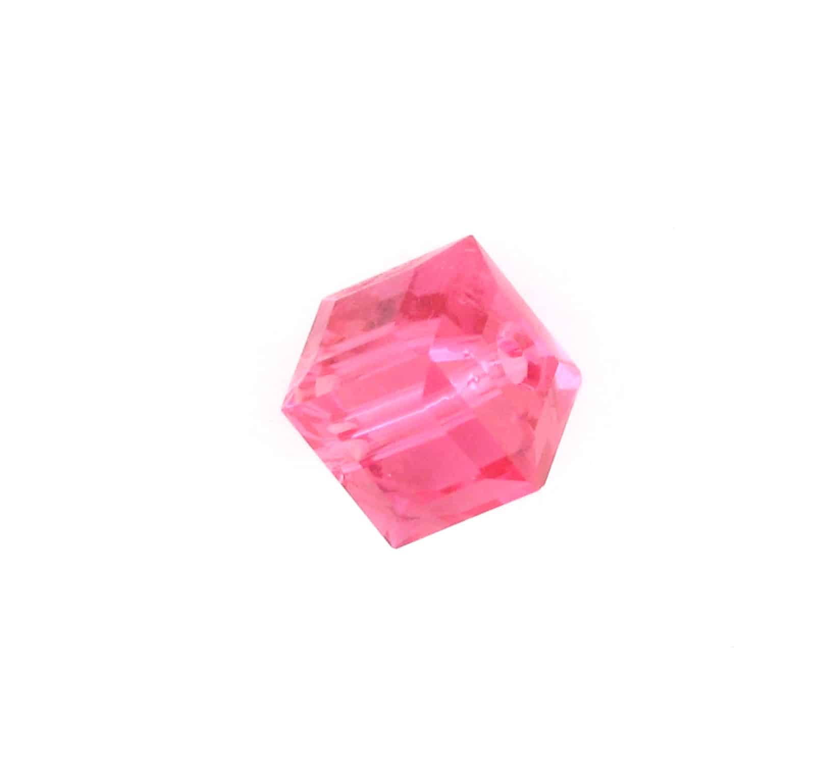 5601 - 4mm Swarovski Cube Crystal - Indian Pink 5601 - 4mm Swarovski Cube Crystal - Indian Pink