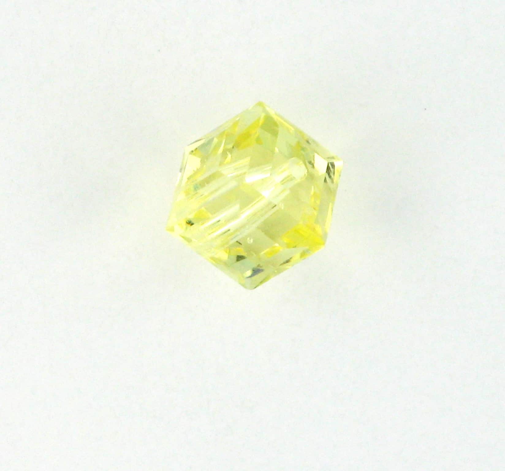 5601 - 4mm Swarovski Cube Crystal - Jonquil 5601 - 4mm Swarovski Cube Crystal - Jonquil