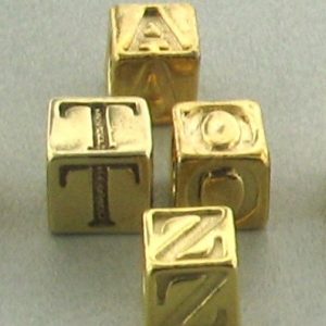 Gold Plated Character Beads.
