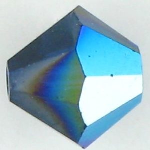 5301/5328 - 8mm Swarovski Bicone Crystal Bead - Dark Indigo AB 5301/5328 - 8mm Swarovski Bicone Crystal Bead - Dark Indigo AB