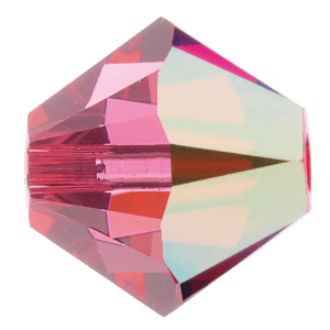 5301/5328 - 8mm Swarovski Bicone Crystal Bead - Indian Pink AB 5301/5328 - 8mm Swarovski Bicone Crystal Bead - Indian Pink AB