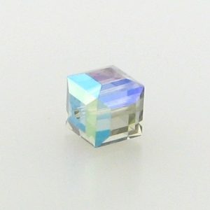 5601 - 6mm Swarovski Cube Crystal - Black Diamond AB 5601 - 6mm Swarovski Cube Crystal - Black Diamond AB