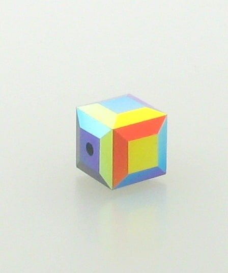 5601 - 6mm Swarovski Cube Crystal - Jet AB 5601 - 6mm Swarovski Cube Crystal - Jet AB