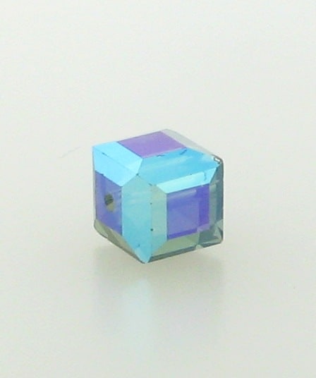 5601 - 6mm Swarovski Cube Crystal - Morion AB 5601 - 6mm Swarovski Cube Crystal - Morion AB